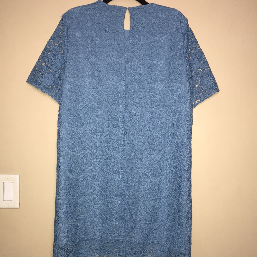 Zara Stunning Light Blue Lace Guipure Dress - Picture 10 of 13